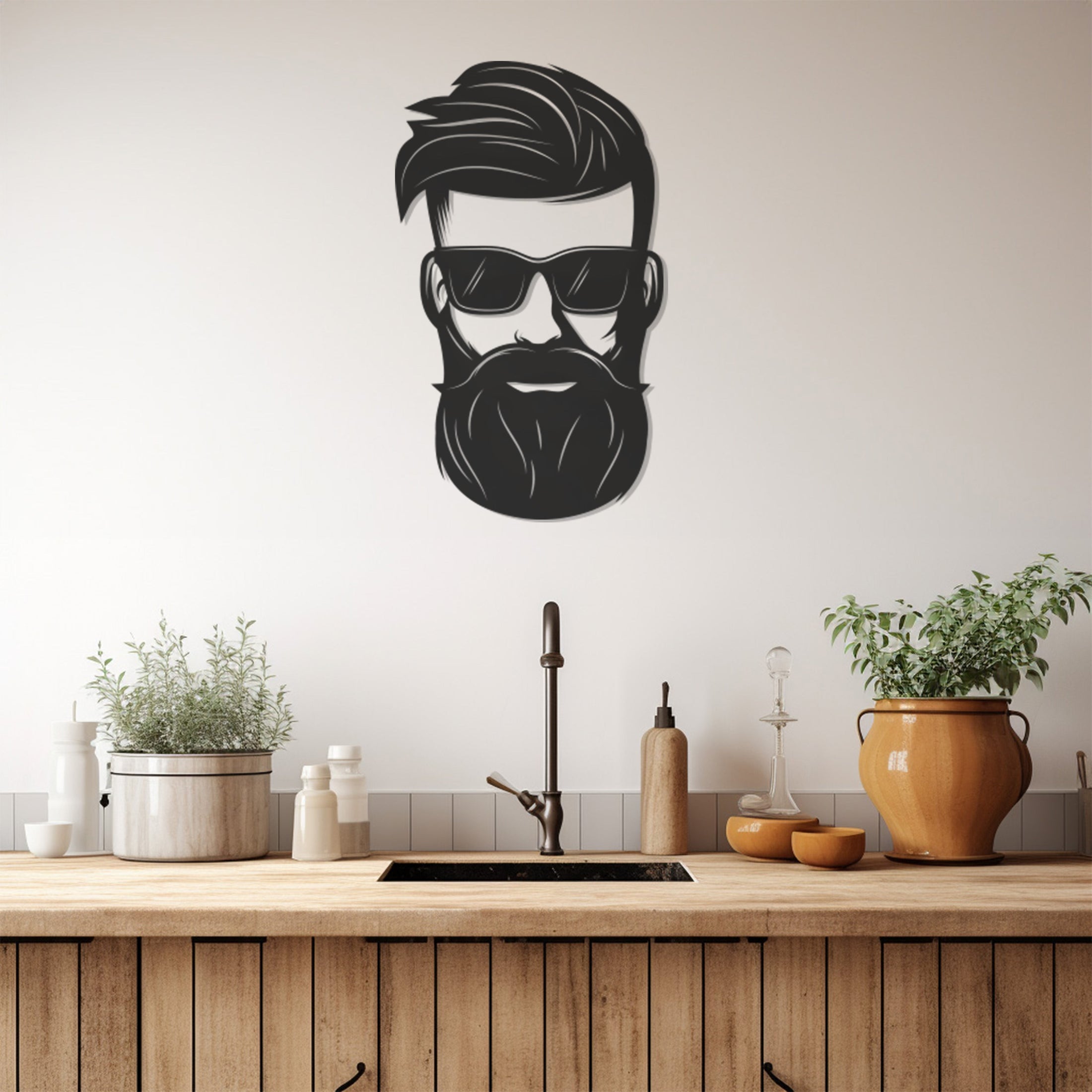 Man Portrait Metal Wall Art