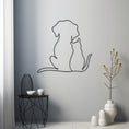 Load image into Gallery viewer, Dog And Cat Line Art Metall Wall Decor, Wall Decor, Metal Wall art
