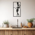 Load image into Gallery viewer, Carrying A Vase On Her Head ,African Woman Carrying A Basket Metal Wall Art
