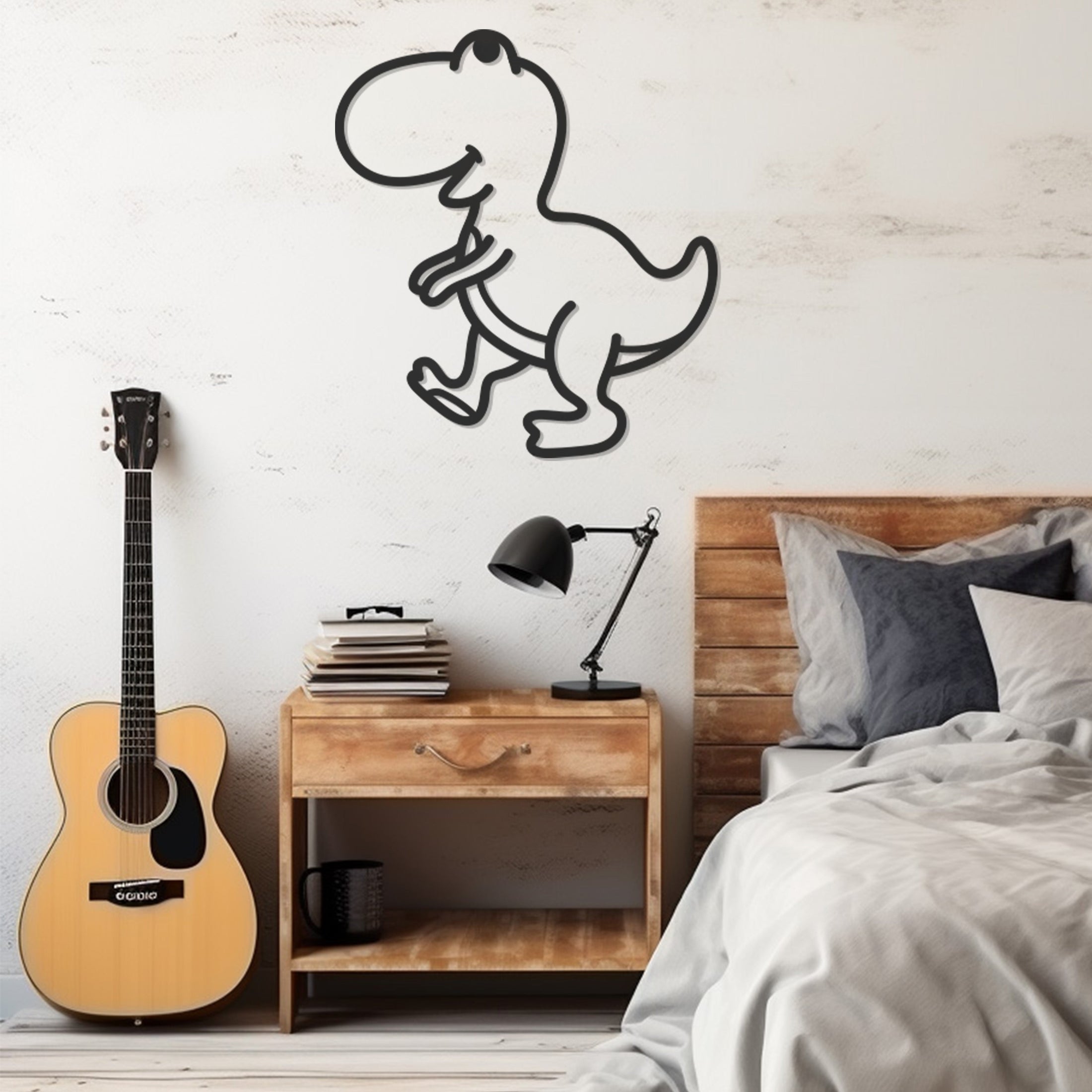 Baby Dinosaur Object Metal Wall Art, Wall Decor, Metal Wall art