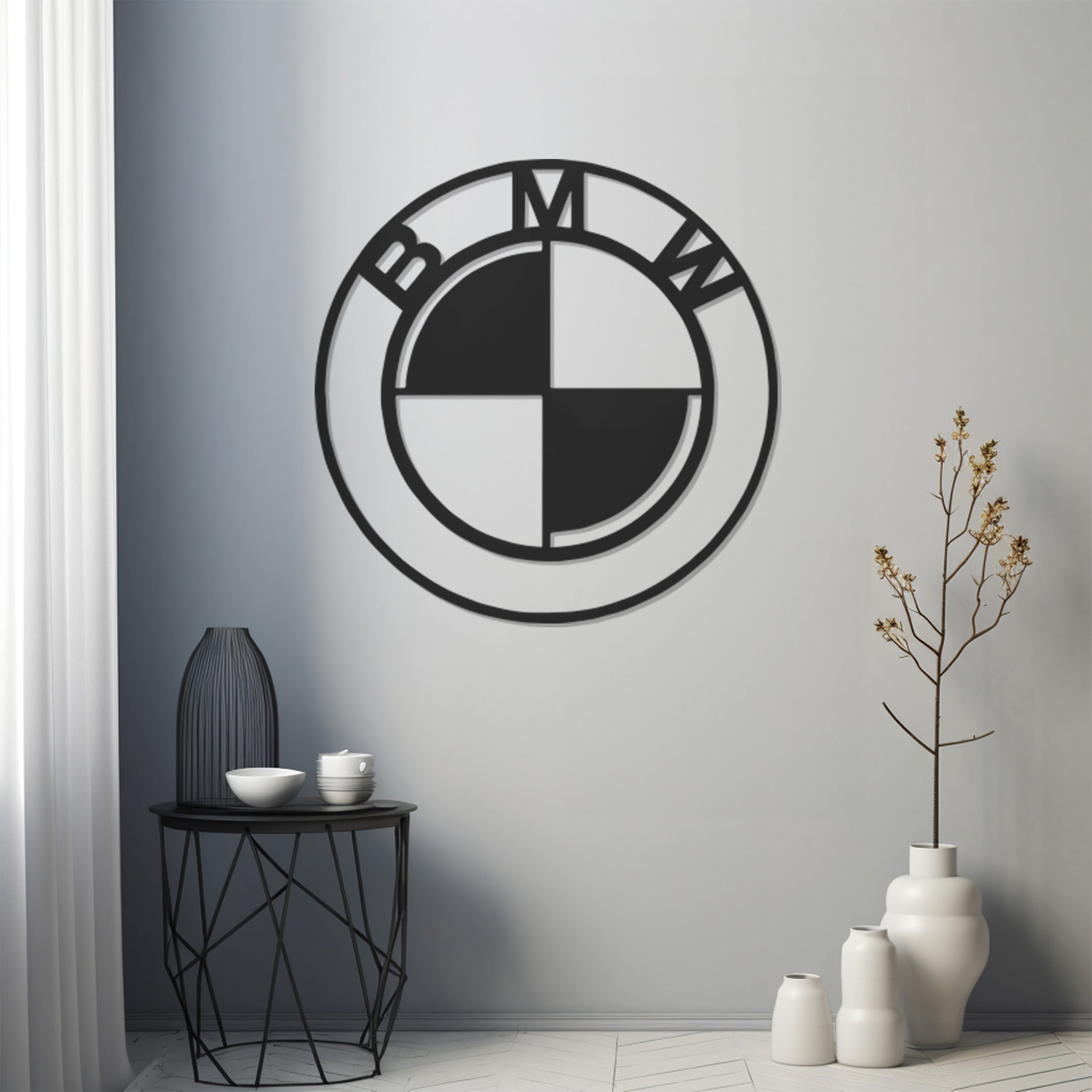 Bmw Logo Metal Wall Art Decor