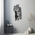 Load image into Gallery viewer, Zebra Print Woman Silhouette Metal Wall Art
