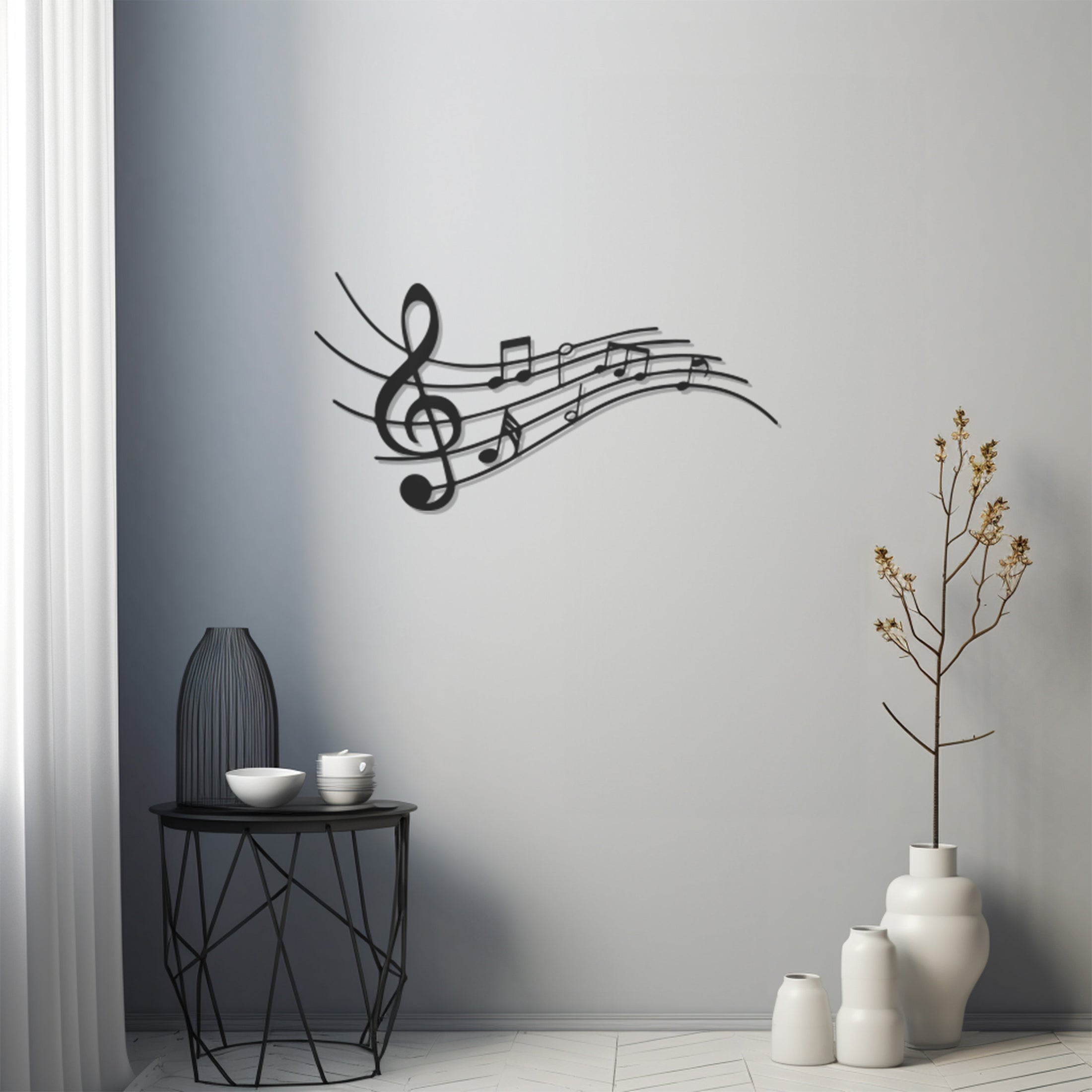 Musical Note Metal Wall Art Decor