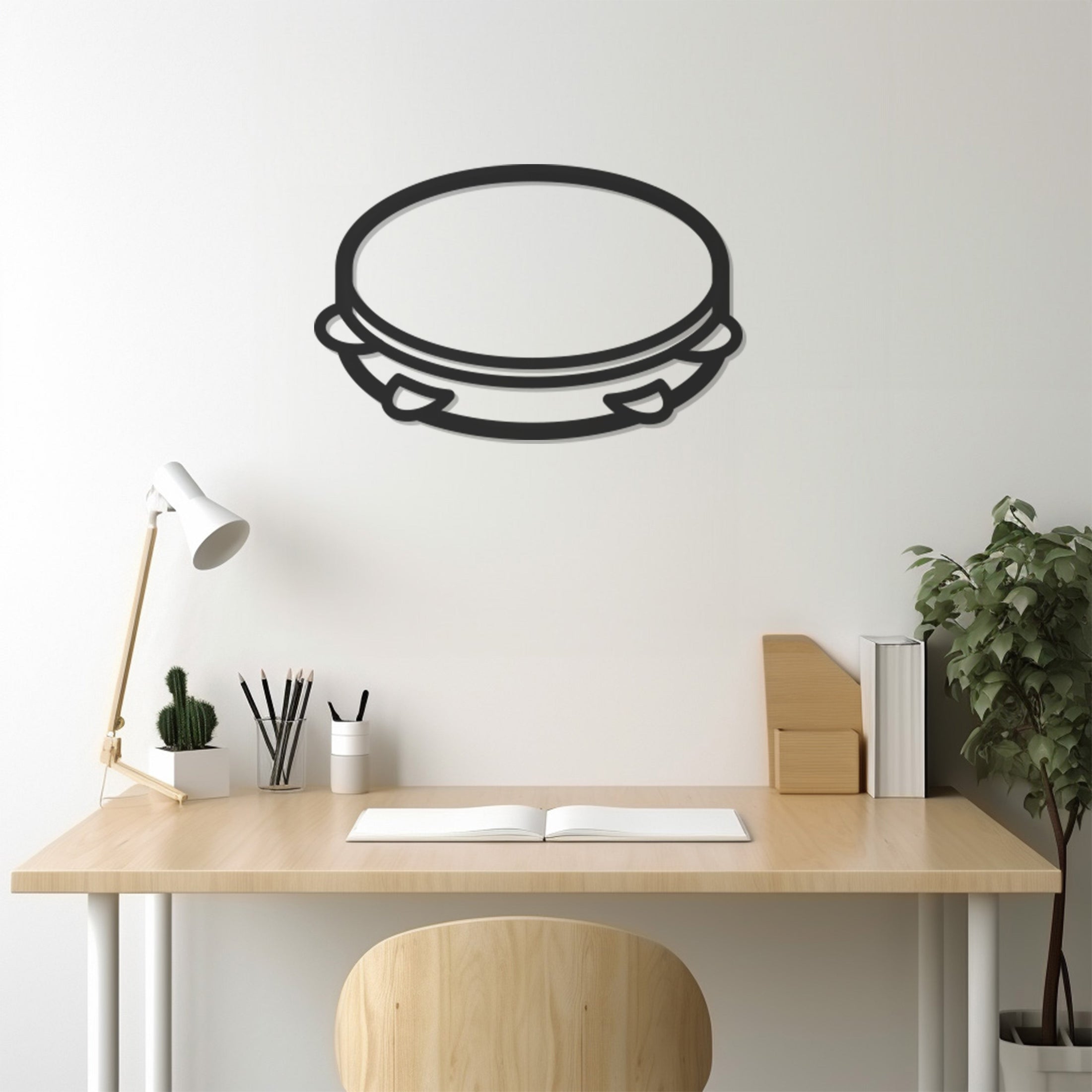 Musical Instrument Tambourine Metal Wall Art