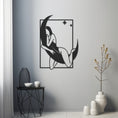 Load image into Gallery viewer, Silhouette Of Woman Sleeping On The Moon Metal Wall Art
