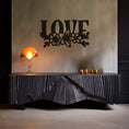 Load image into Gallery viewer, Love Lettering Metal Wall Decor With Flowers Underneath
