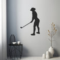 Load image into Gallery viewer, Woman Playing Golf Metal Wall Art
