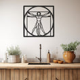 Load image into Gallery viewer, Vitruvian Man Metal Wall Art, Wall Decor, Metal Wall art
