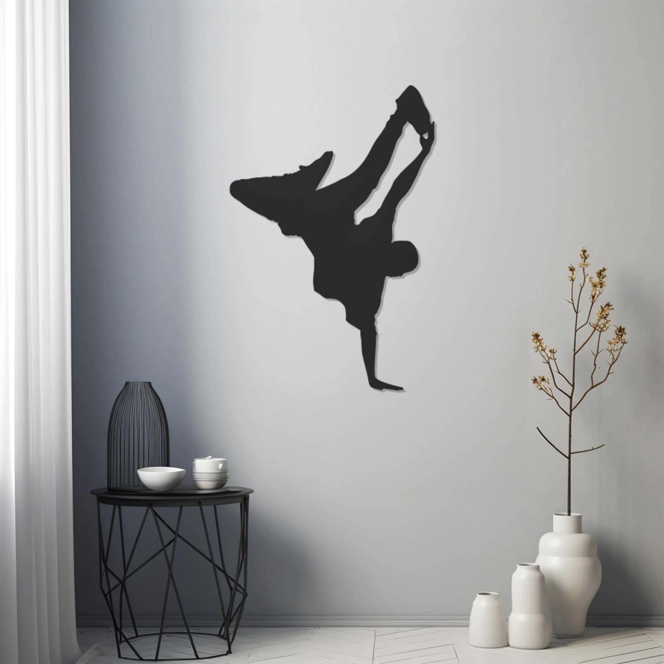 Hiphop Man Figure Metal Wall Art