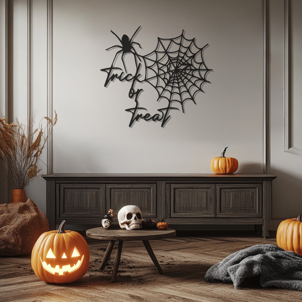 Trick or Treat Halloween Theme Metal Wall Art