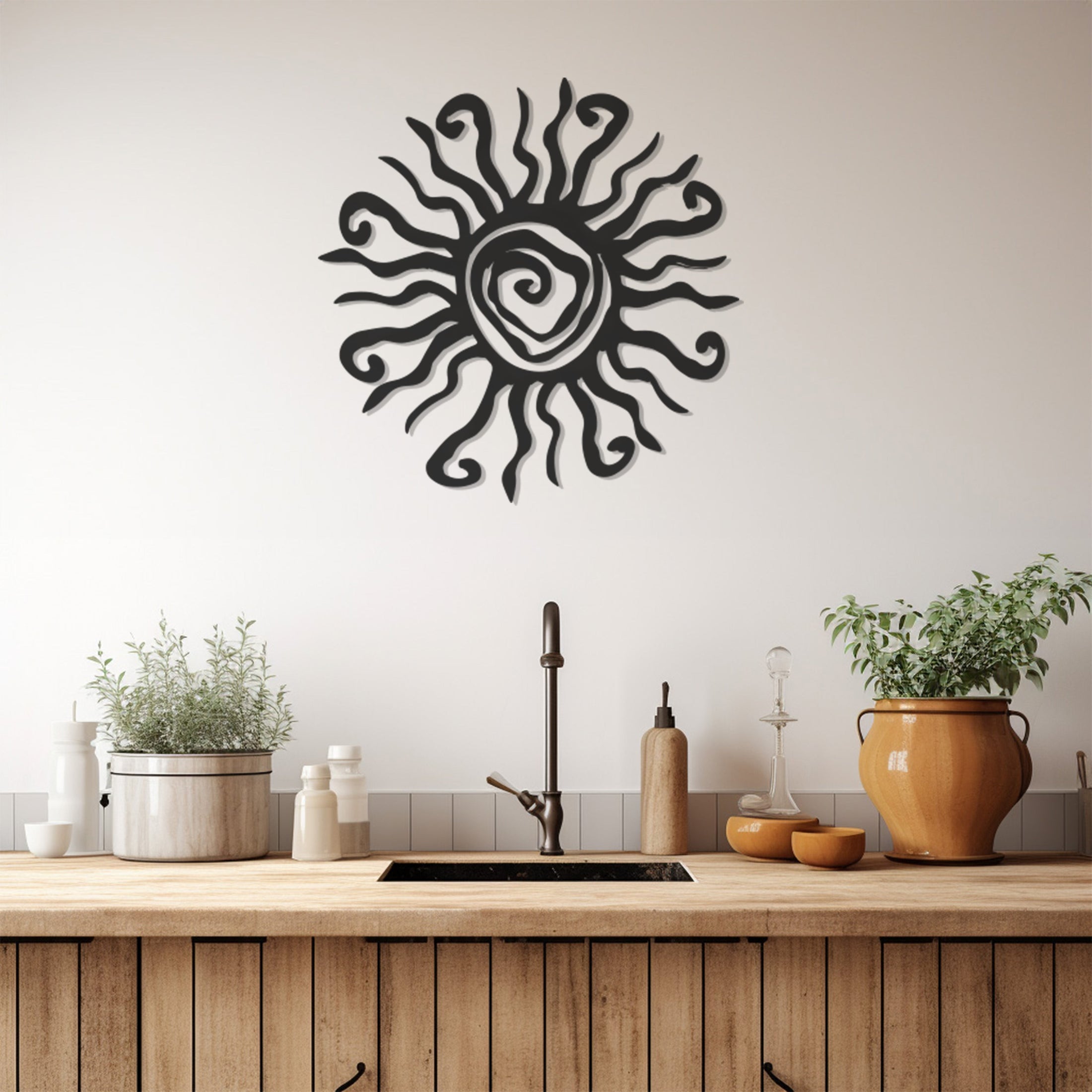 Decorative Sun Metal Wall Art