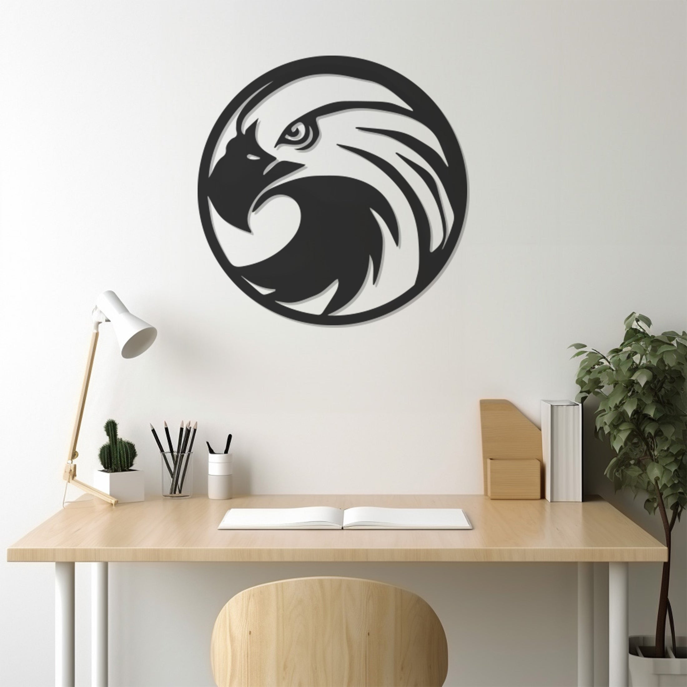 Seagull Eagle Portrait Metal Wall Art