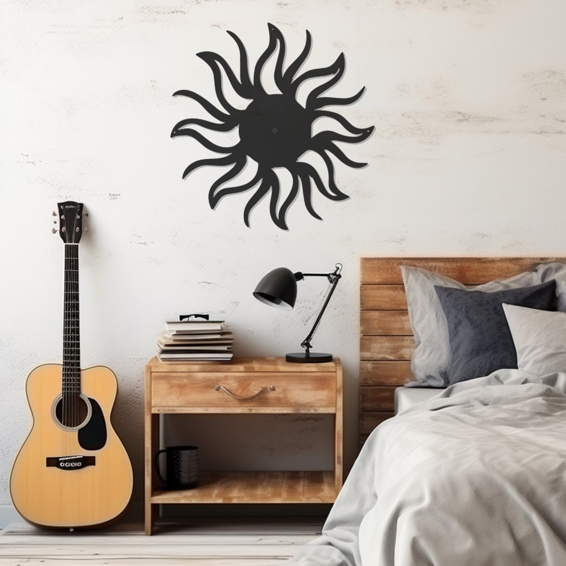 Sun Flower Design Metal Wall Art