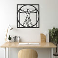 Load image into Gallery viewer, Vitruvian Man Metal Wall Art
