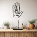 Load image into Gallery viewer, Family Hand Design Metal Duvar Decor Line Art, Metal Wall art
