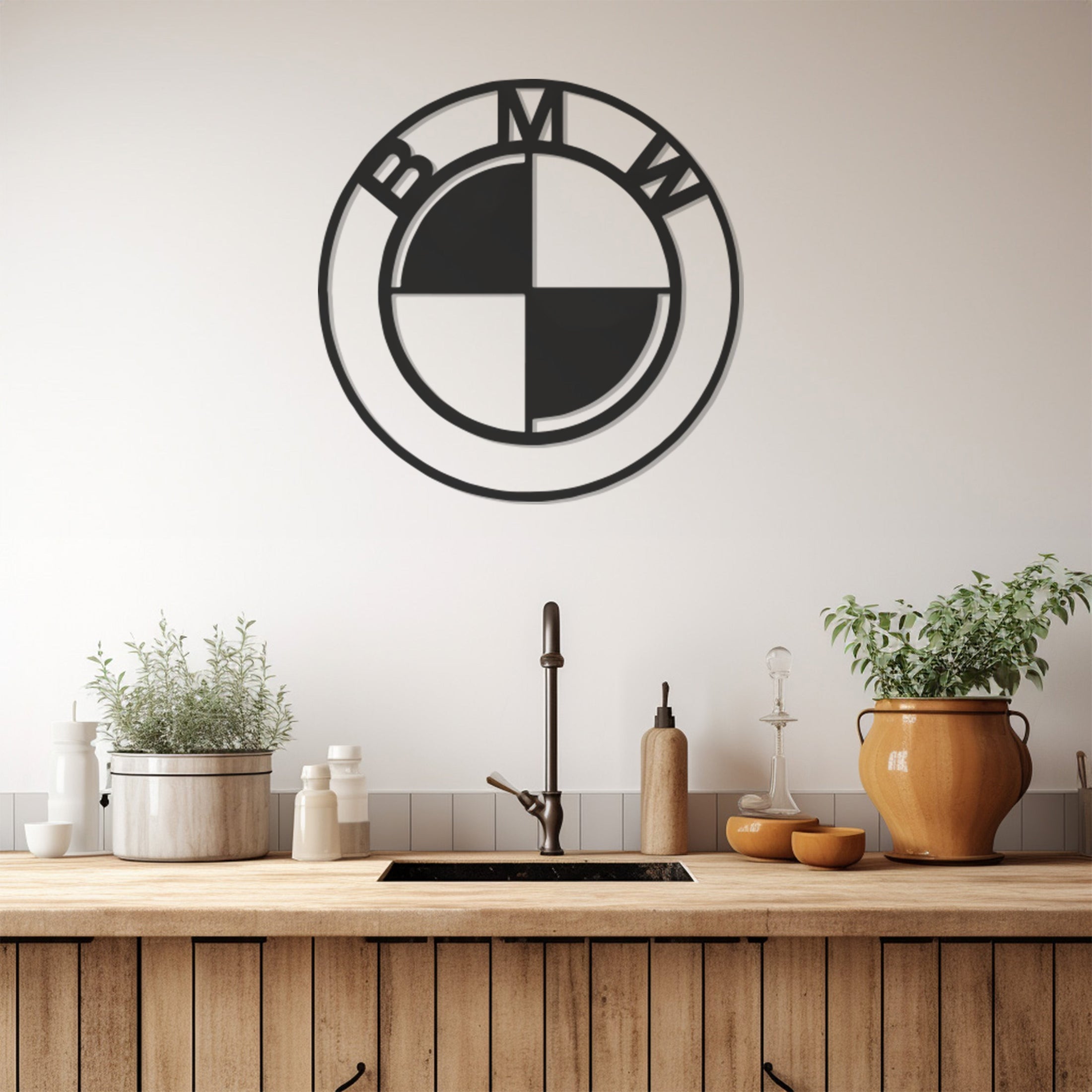 Bmw Logo Metal Wall Art Decor