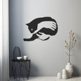 Load image into Gallery viewer, Minimalist Cat And Human Love Metal Wall Art
