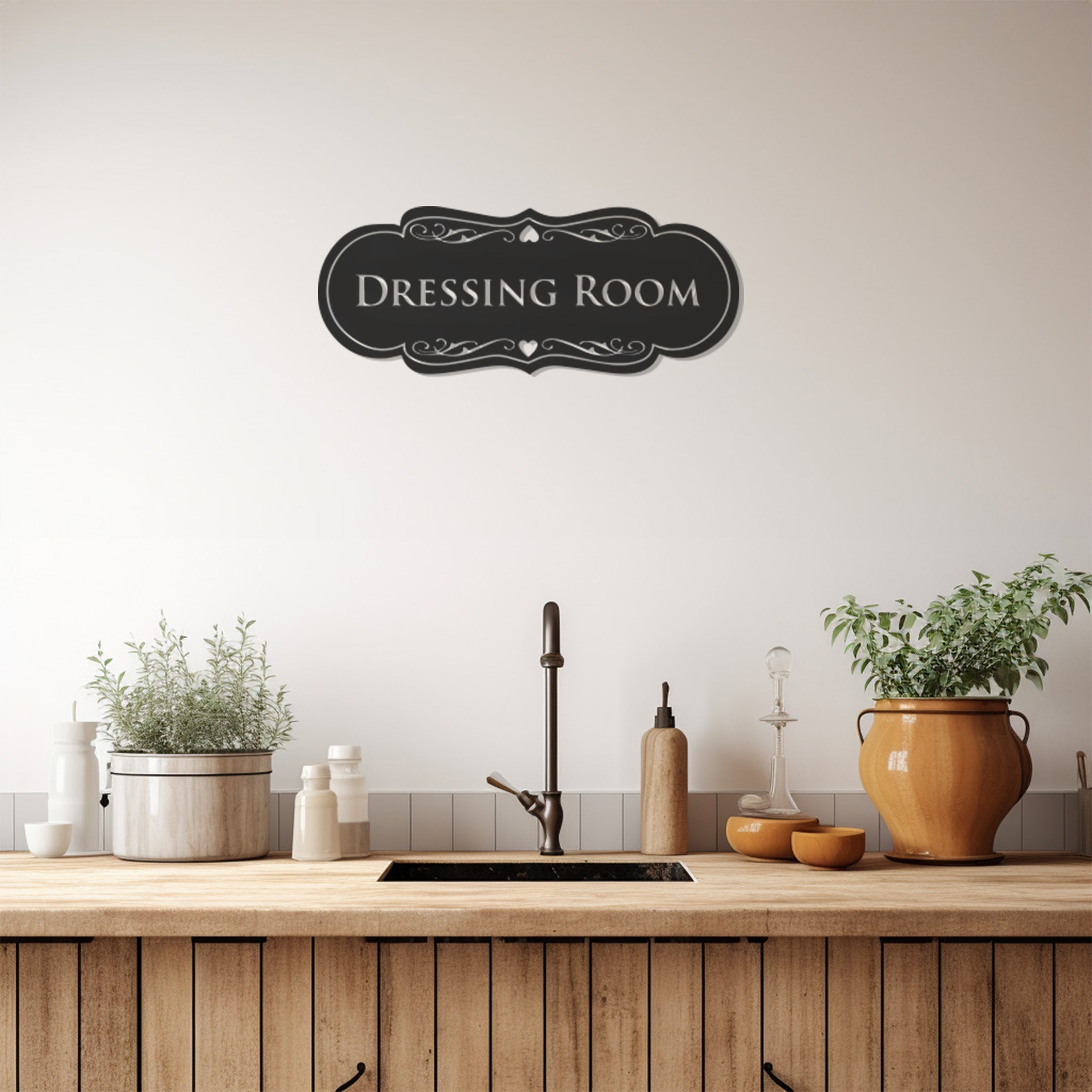 Dressing Room Inscribed Metal Wall Decor