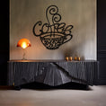 Load image into Gallery viewer, Emtal Wall Decor With Coffe Written On The Silhouette Of A Cup
