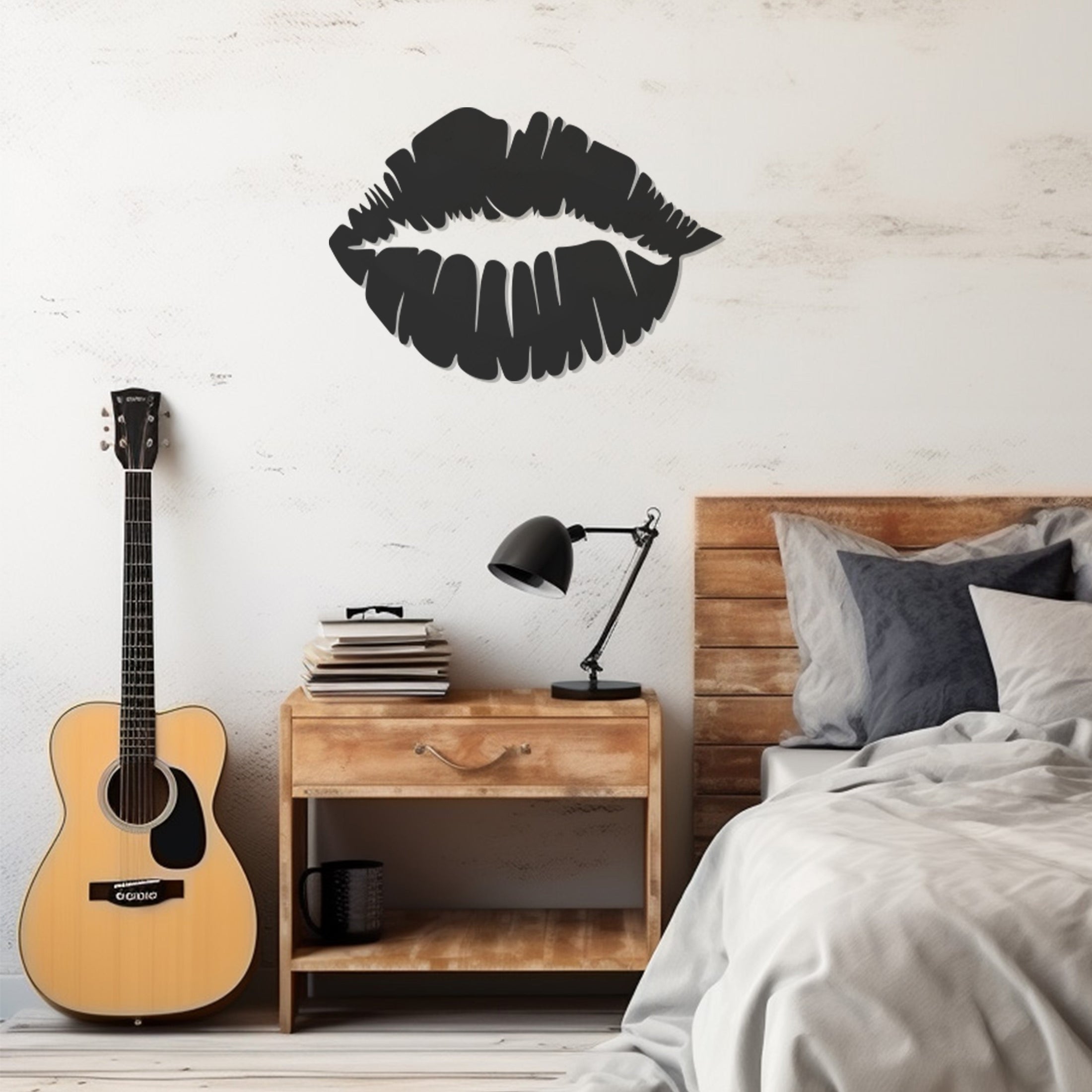 Kiss Wall Art, Wall Decor, Metal Wall art