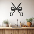 Load image into Gallery viewer, Mustache And Scissors Metal Wall Art
