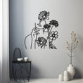 Load image into Gallery viewer, Woman Face And Flower Painting Metal Wall Art
