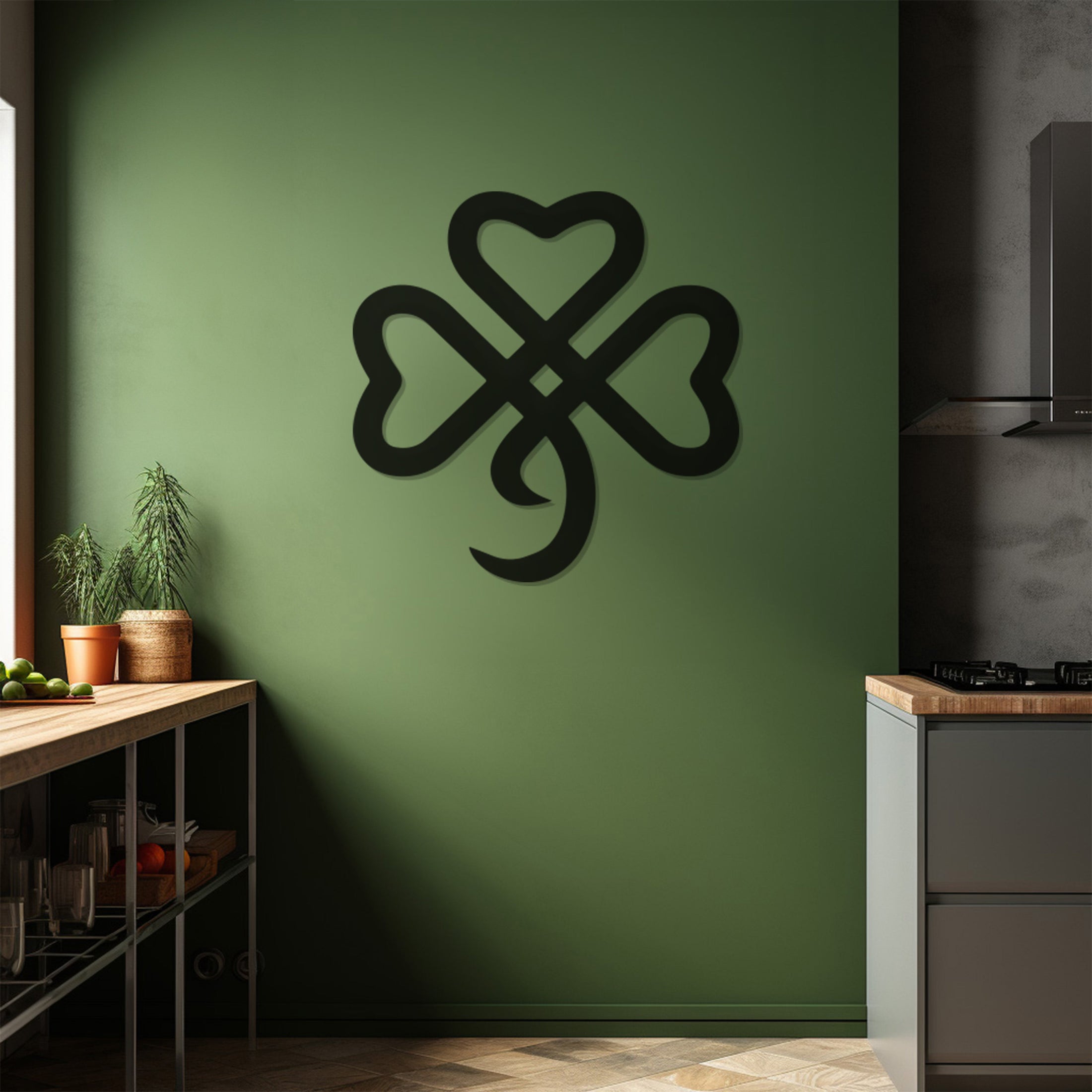 Irish Shamrock Leaf Metal Wall Art