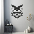 Load image into Gallery viewer, Geometric Owl Portrait Metal Wall Decor
