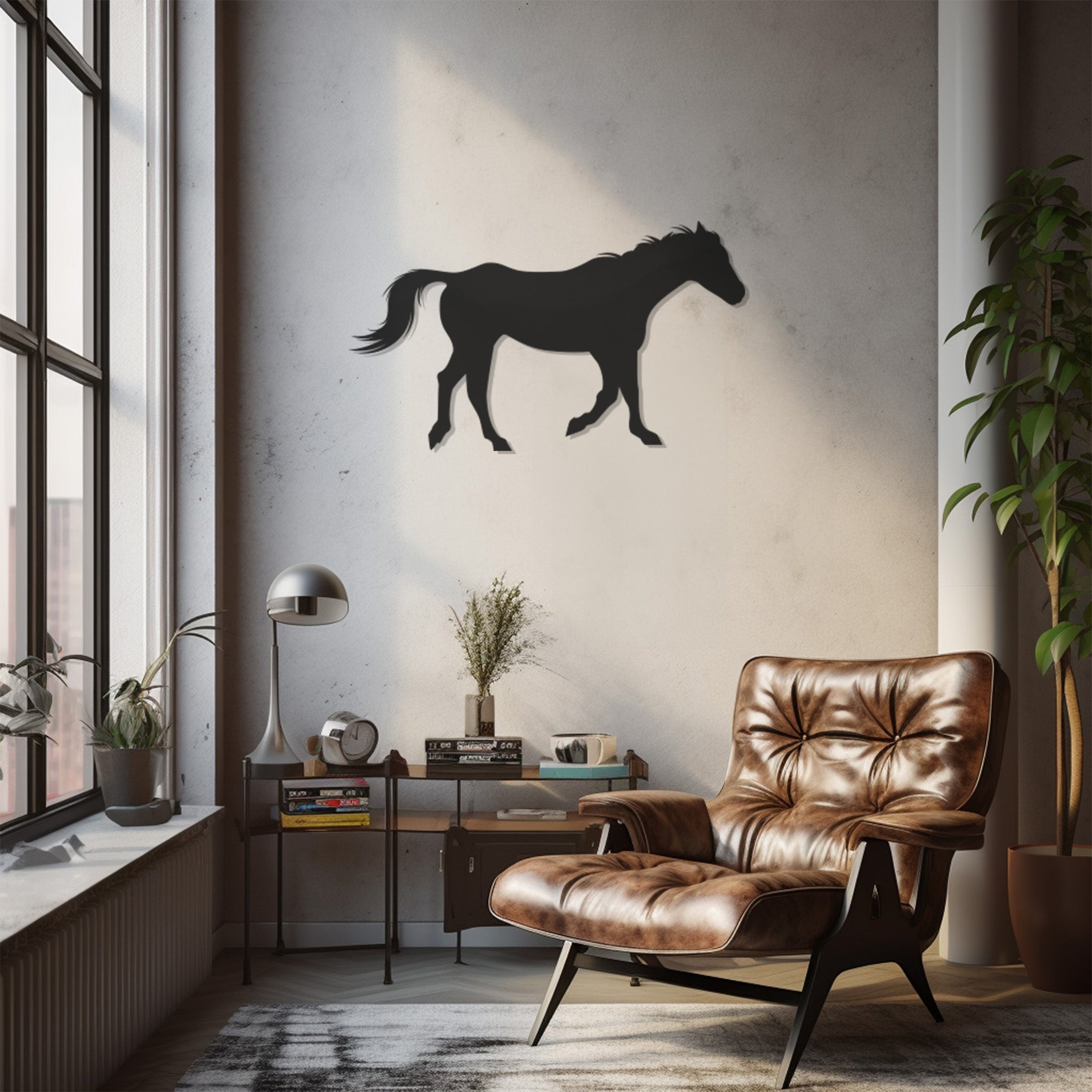 Running Horse Metal Wall Art