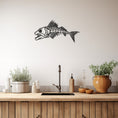 Load image into Gallery viewer, Looking Angry,Fish Skeleton Icon Metal Wall Art, Metal Wall art
