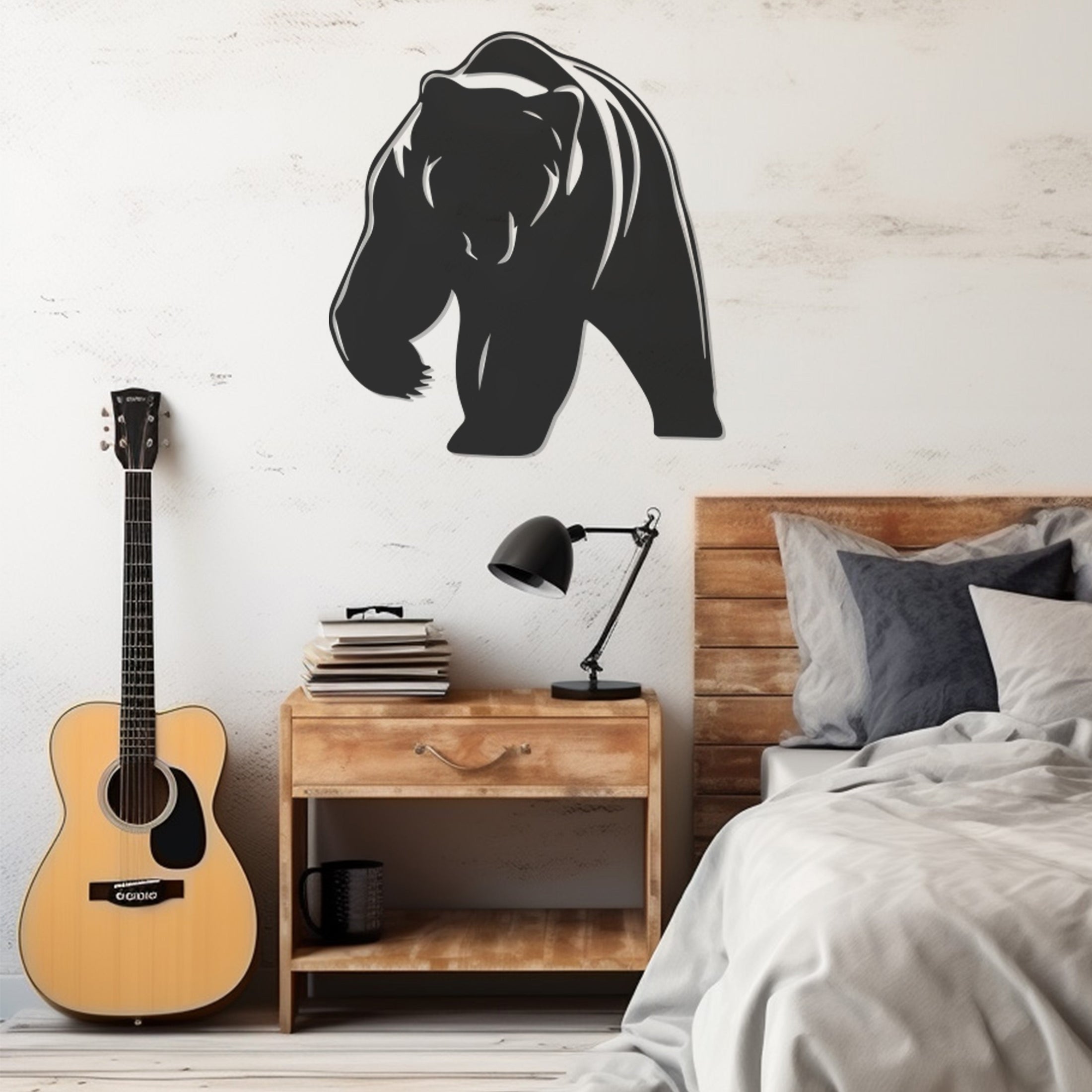 Bear Silhouette Metal Wal Art, Wall Decor, Metal Wall art