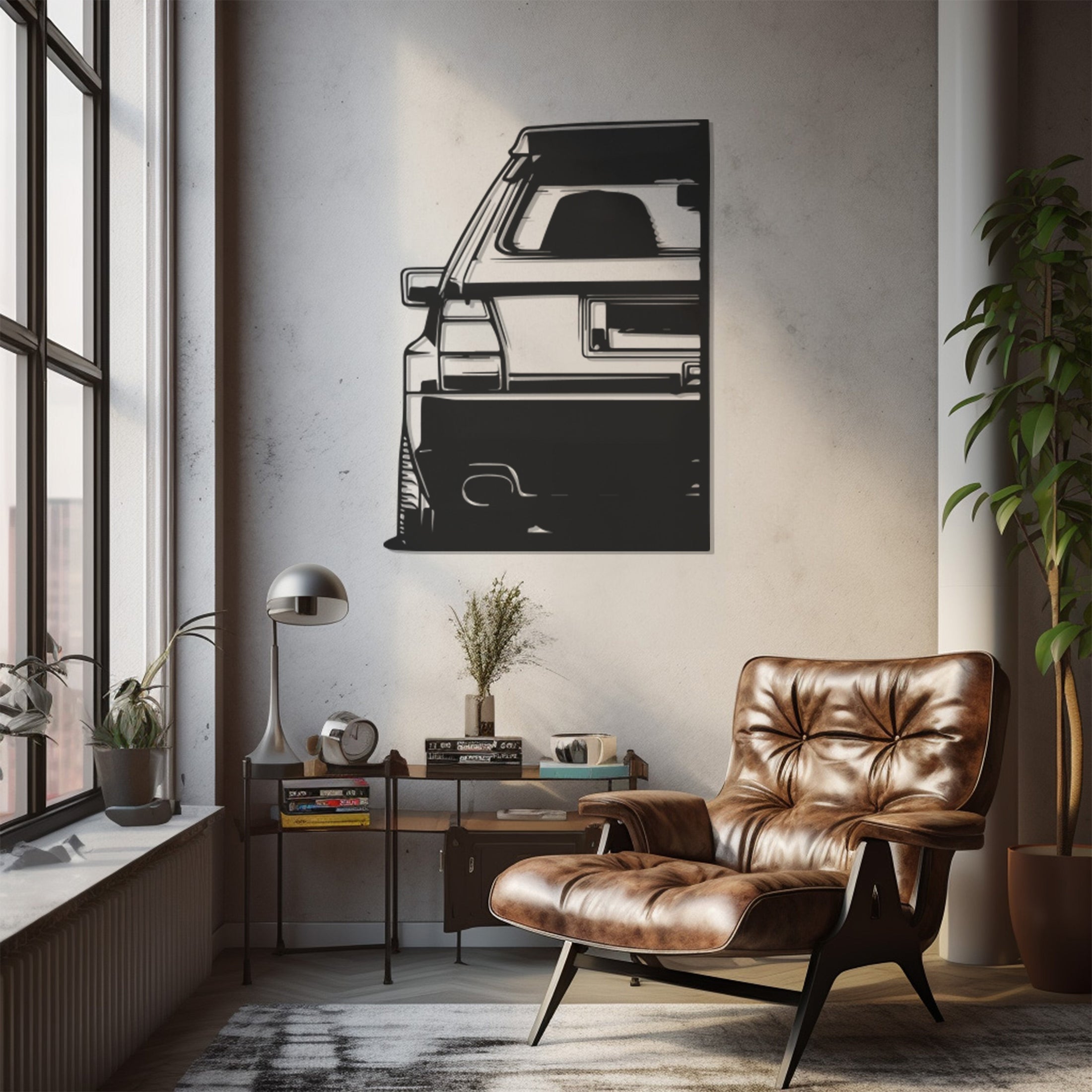 Car Back Metal Wall Art, Wall Decor, Metal Wall art