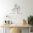 Load image into Gallery viewer, A Mother With Her Baby In Her Arms Silhouette Drawn With Metal Wall Art Lining Technique
