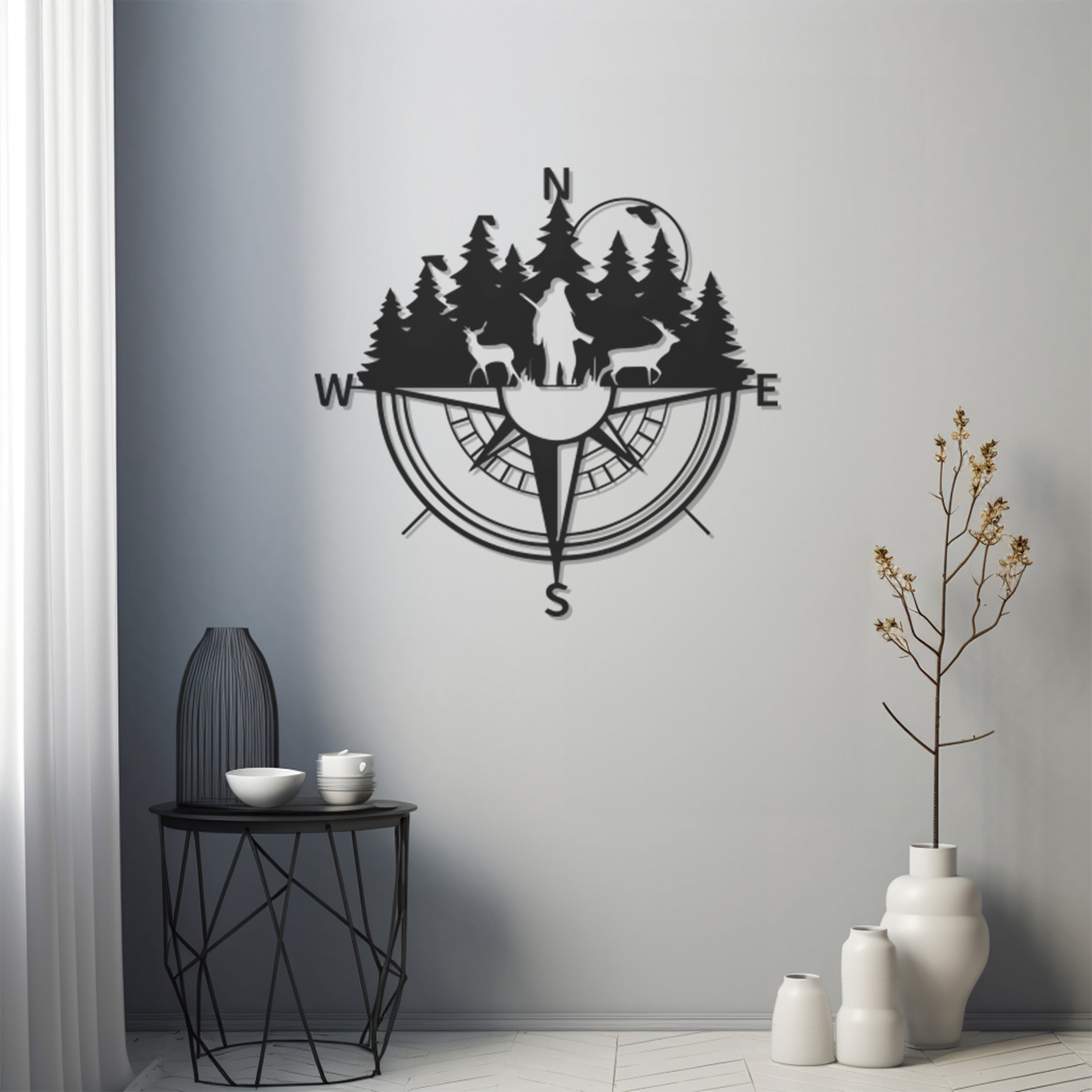 Compass Metal Wall Decor