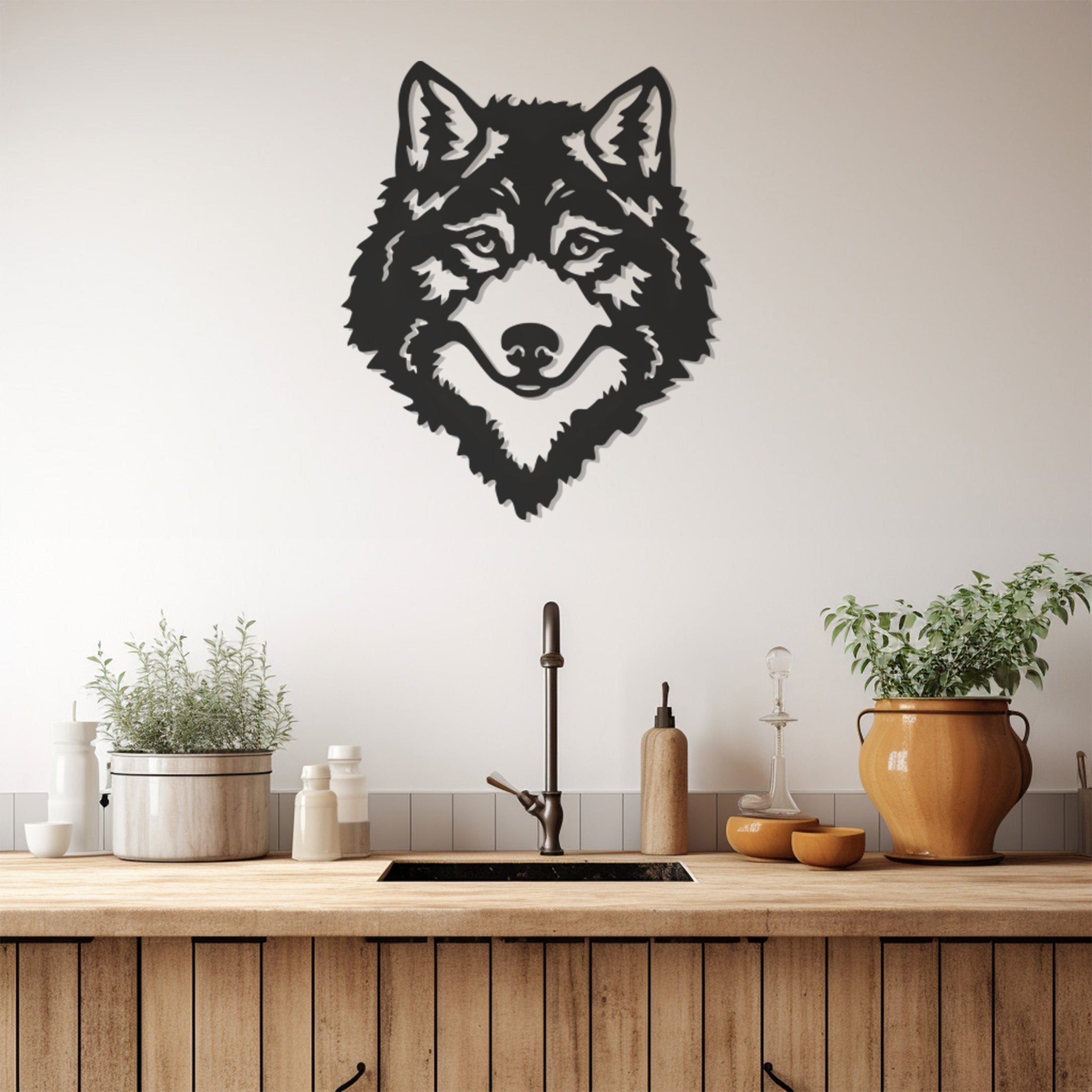 Siberian Husky Portrait Metal Wall Decor