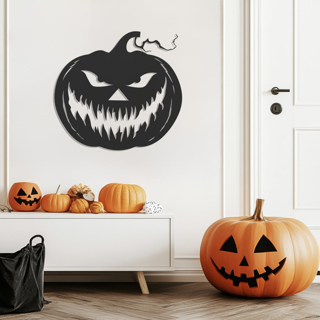 Pumpkin Halloween Theme Metal Wall Art