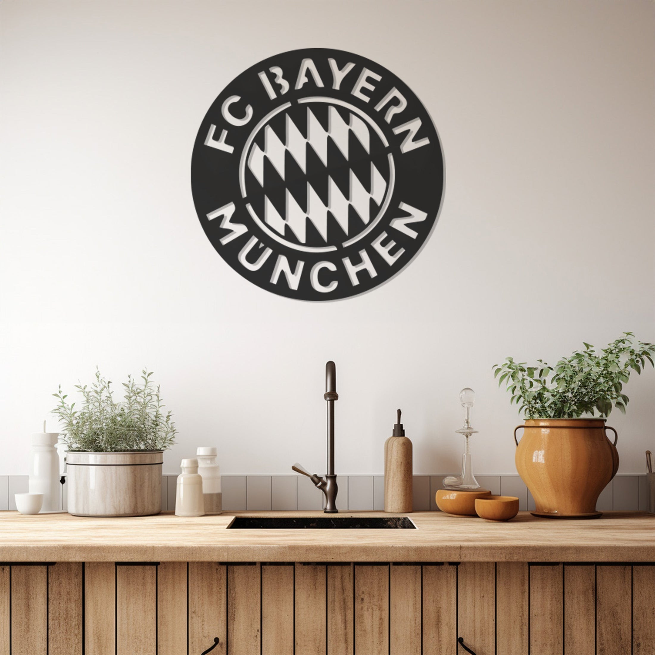 Fc Bayern Munchen Logo Metal Wall Art Decor