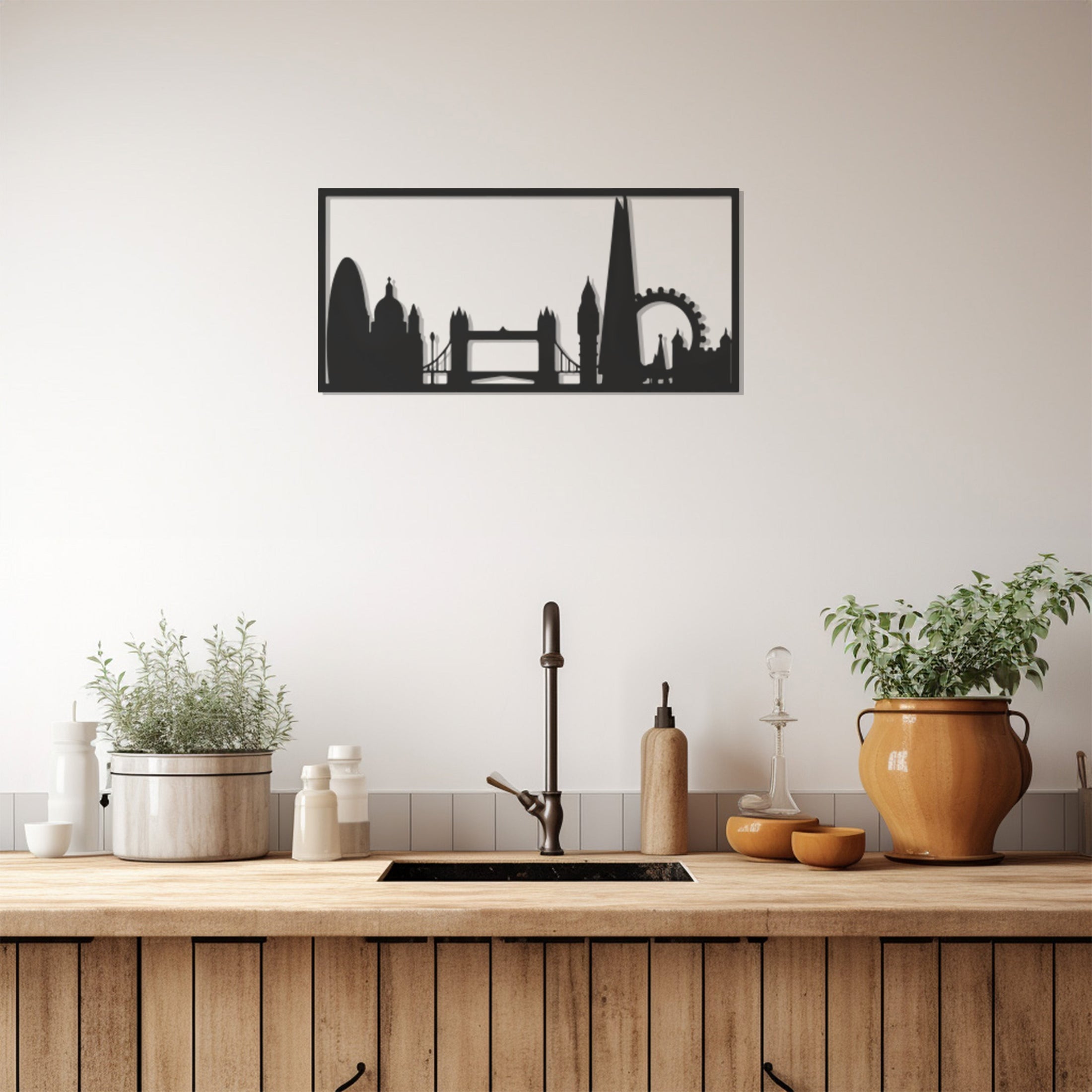 London Landscape Metal Wall Art, Wall Decor, Metal Wall art