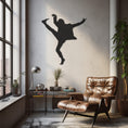 Load image into Gallery viewer, Man Dancing With His Feet In The Air Metal Wall Art
