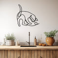 Load image into Gallery viewer, Cat Line Art Metal Wal Decor
