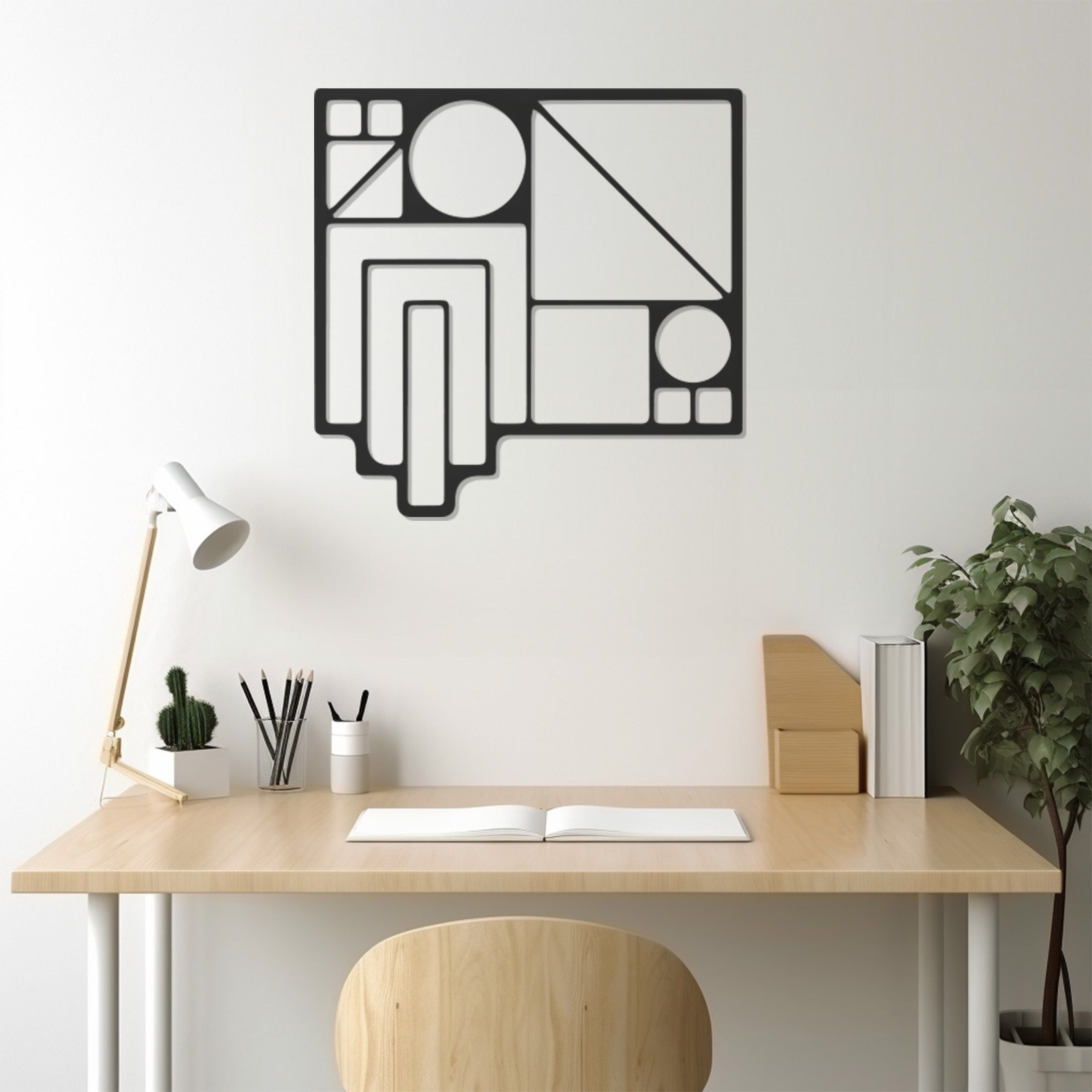 Geometric Design Metal Wall Art Decor