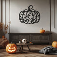 Load image into Gallery viewer, Pumpkin Design Halloween Theme Metal Wall Art
