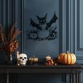 Load image into Gallery viewer, Bat in the Witch's Cauldron Halloween Theme Metal Wall Art
