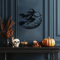 Load image into Gallery viewer, Witch Silhouette Halloween Theme Metal Wall Art
