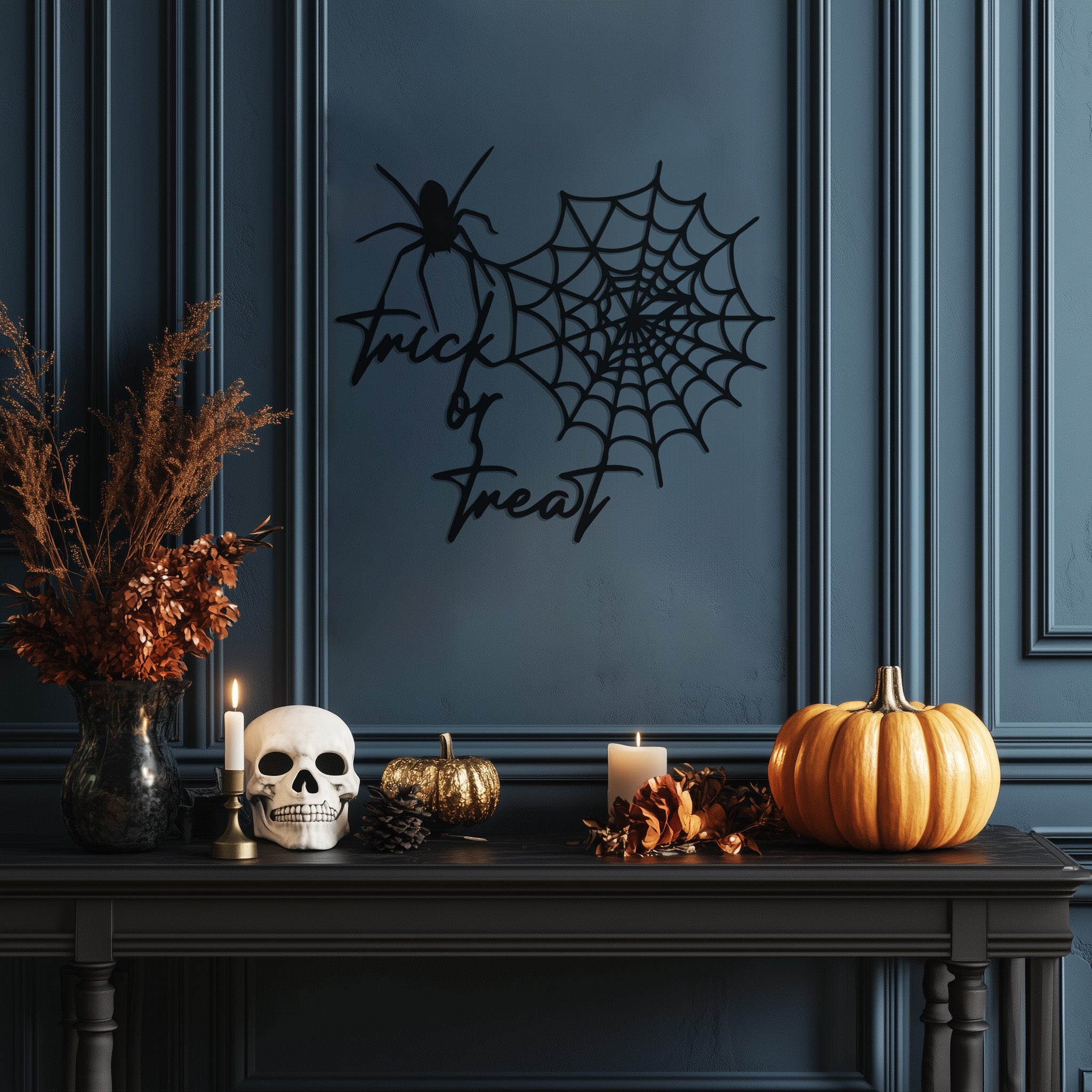 Trick or Treat Halloween Theme Metal Wall Art