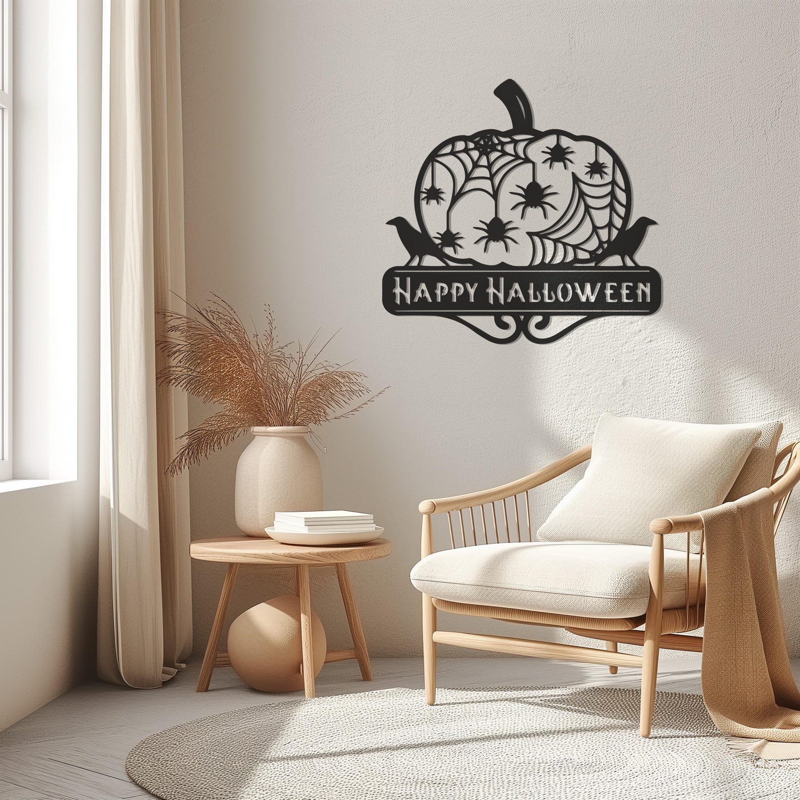 Happy Halloween Metal Wall Art