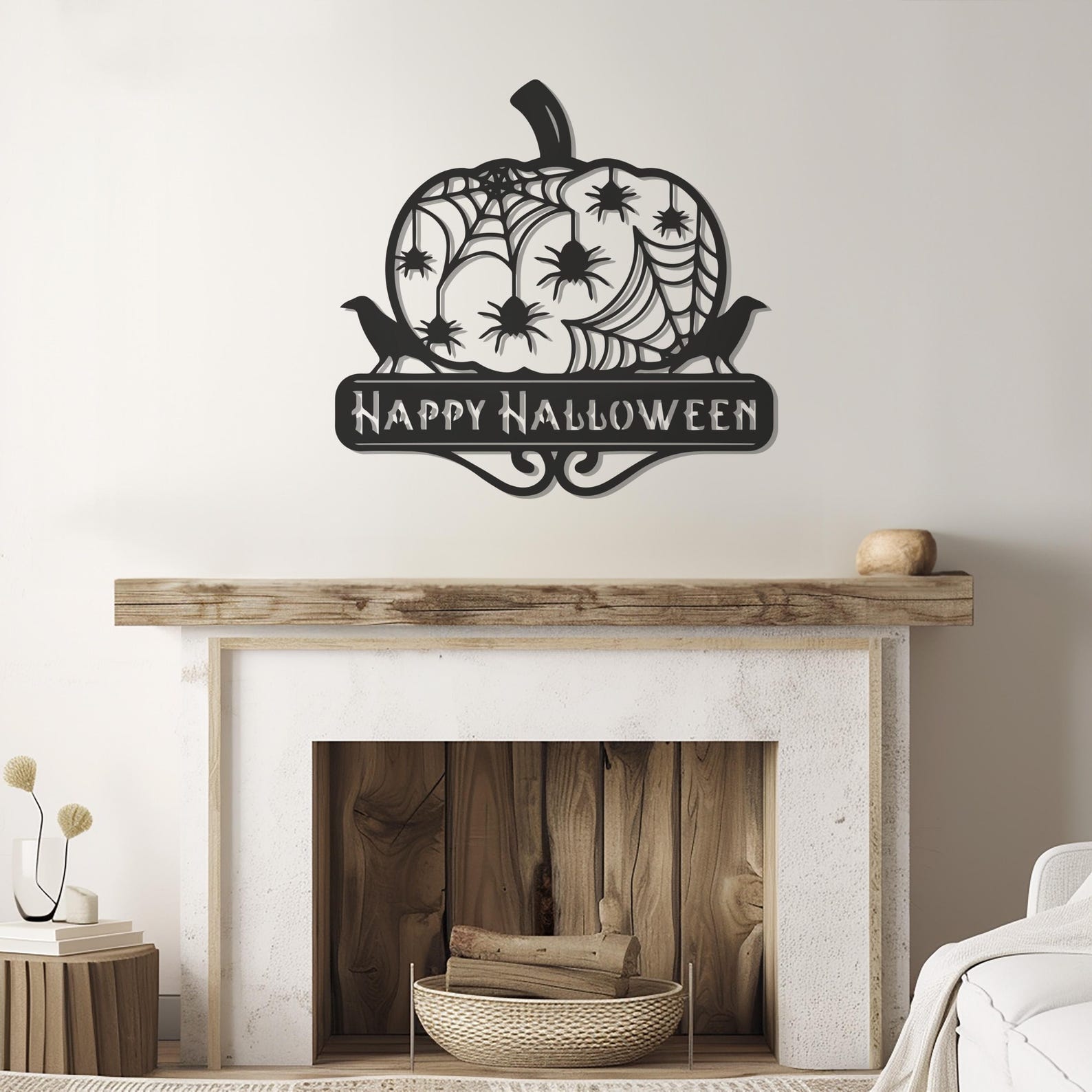 Happy Halloween Metal Wall Art