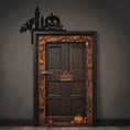 Load image into Gallery viewer, Pumpkin and Skull Design Halloween Door Entrance Metal Wall Art
