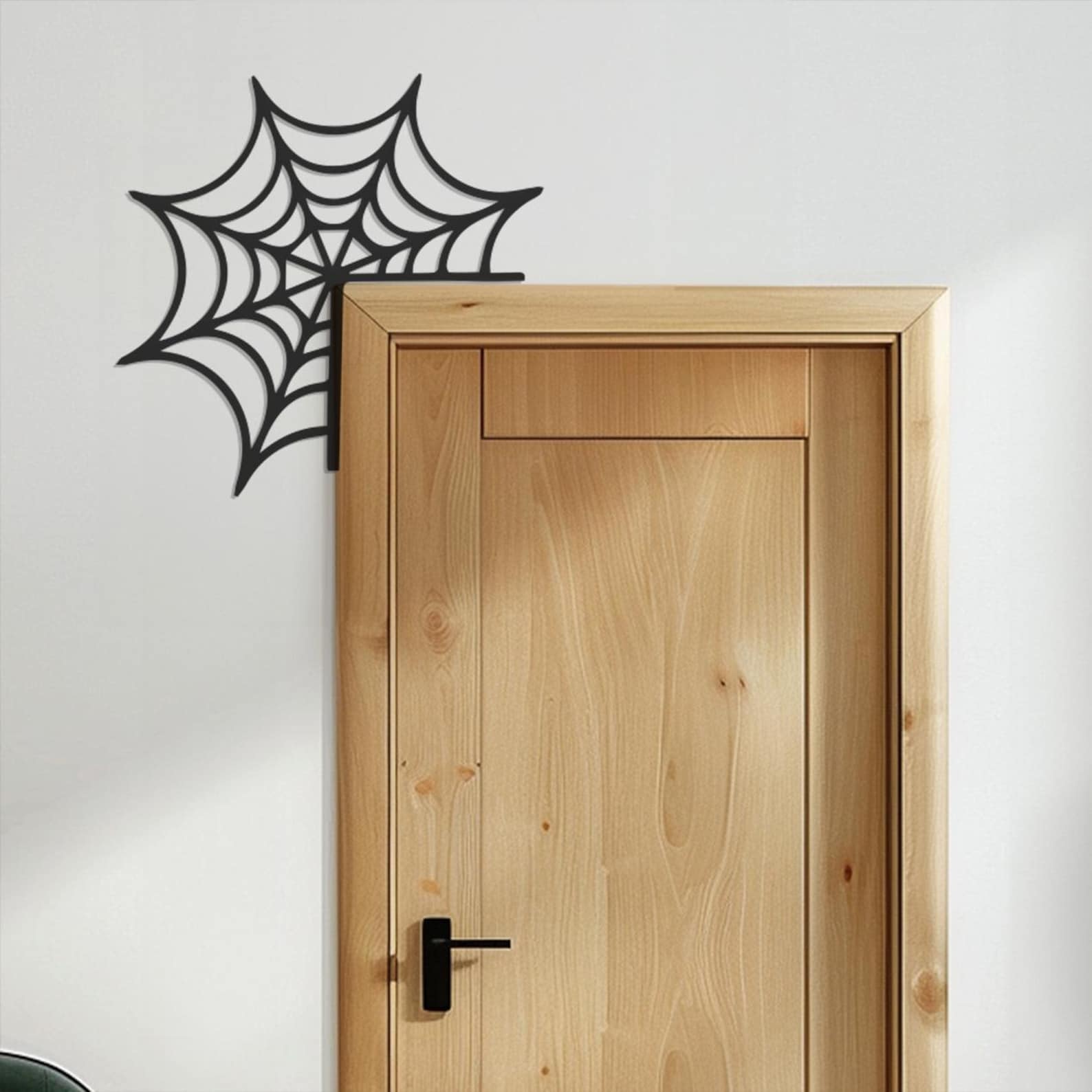 Spider Door Entrance Halloween Theme Metal Wall Art