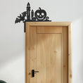 Load image into Gallery viewer, Pumpkin and Skull Design Halloween Door Entrance Metal Wall Art
